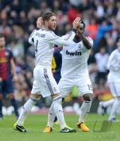 FUSSBALL Primera Division 2012/2013: JUBEL Sergio Ramos (Real Madrid)