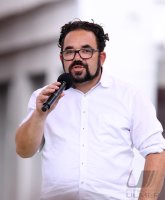 Politik, Wahlkampf Buendnis 90/Die Gruenen: Bundestagsabgeordnete Chris Kuehn