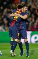 FUSSBALL INTERNATIONAL CHL ACHTELFINALE 12/13: JUBEL Barca