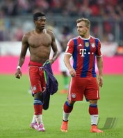 Fussball 1. Bundesliga Saison 14/15: FC Bayern Muenchen - VfL Wolfsburg