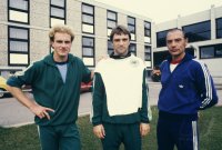 Fussball Training Bayern: Rummenigge, Niedermayer, Csernai