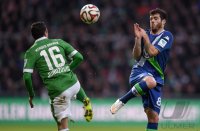 Fussball, 1. Bundesliga  Saison 2014/2015: SV Werder Bremen - VfL Wolfsburg