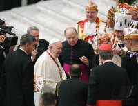 Rom Generalaudienz; Die koelsche Abordnung um das Koelner Dreigestirn mit Papst Franziskus I.