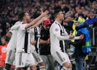 Fussball CHL 18/19 Achtelfinale: JUBEL Cristiano Ronaldo (Juventus Turin)