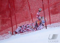 Ski Alpin Kitzbuehel 2016; Abfahrt Training Sturz Florian Scheiber (AUT)