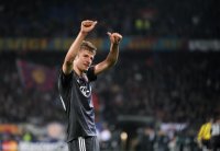 Fussball Champions League  Saison 2010/2011: JUBEL Thomas Mueller (FC Bayern Muenchen)