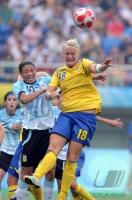 FUSSBALL  Olympia 2008   Vorrunde  Frauen   Schweden - Argentinien