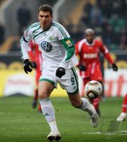 FUSSBALL, 1. BUNDESLIGA, 19. Spieltag: Wolfsburg, DZEKO Einzelaktion