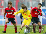 Fussball 1. Bundesliga: Leverkusen - Dortmund, Zweikampf