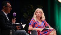 Buchpraesentation: Oberbuergermeister Boris Palmer (Tuebeingen) und Notaerztin Lisa Federle (Tuebingen)