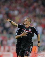 Fussball CHL  Saison 2011/2012: JUBEL Bastian Schweinsteiger (FC Bayern Muenchen)