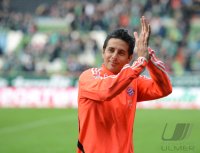 Fussball 1. Bundesliga Saison 12/13: JUBEL Claudio Pizarro (FC Bayern Muenchen)