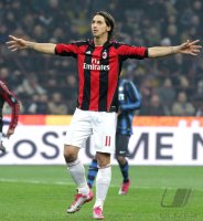 FUSSBALL SERIE A:  JUBEL Zlatan Ibrahimovic (AC Mailand)