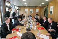 Gespraech der sportlichen Leitung der deutschen Fussball-Nationalmannschaft