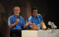 FUSSBALL WM 2010:  ADIDAS PK  Goldener Schuh;  Gerd Mueller und Eusebio