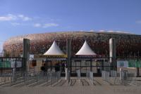 FUSSBALL WM 2010: Medieneingeng am Soccer City Stadion