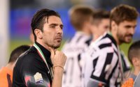 Fussball Supercoppa Italia Finale 2014 in Doha: Torwart Buffon Gianluigi (Juventus Turin)