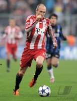 Fussball CHL  Saison 2010/2011: Arjen Robben (FC Bayern Muenchen)