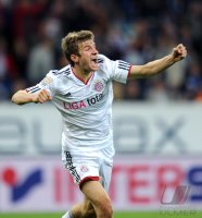 Fussball 1. Bundesliga : JUBEL Thomas Mueller (FC Bayern Muenchen)