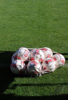 Fussball 1. Bundesliga : ADIDAS TORFABRIK Ball im Netz