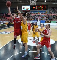 Basketball 1. Bundesliga 14/15 Hauptrunde:  Walter Tigers Tuebingen  - FC Bayern Muenchen