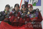 Nordische Ski WM Teamspringen K 90 - Weltmeisterteam AUT mit Medaille