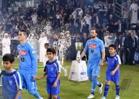 Fussball Supercoppa Italia Finale 2014 in Doha: Gonzalo Higuain (SSC Neapel)