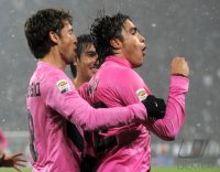 FUSSBALL SERIE A:  Jubel Claudio Marchisio (li, )  mit Alessandro Matri (Juventus Turin)