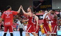 Basketball 1. Bundesliga 14/15 Hauptrunde:  Walter Tigers Tuebingen - Brose Baskets Bamberg