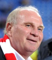 Fussball Champions League  Saison 2010/2011: Praesident Uli Hoeness (FC Bayern Muenchen)