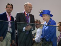 Olympia 2012: Queen Elizabeth II. besucht die Schwimmhalle