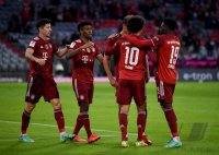 Fussball 1. Bundesliga Saison 21/22: FC Bayern Muenchen -  Hertha BSC Berlin