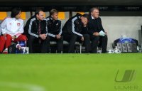 Fussball Champions League  Saison 2010/2011:  (v. li. FC Bayern Muenchen) Dr. Hans Wilhelm Mueller Wohlfahrt, Sportdirektor Christian Nerlinger, Co Trainer Andries Jonker, Trainer Louis van Gaal, Co Trainer Hermann Gerland