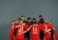 Fussball 1. Bundesliga 2012/2013:  Fototermin beim  FC Bayern Muenchen