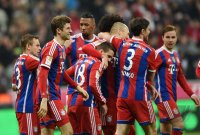 Fussball 1. Bundesliga Saison 14/15: JUBEL FC Bayern Muenchen