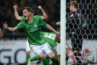 Fussball 1. Bundesliga  Saison 11/12:  JUBEL Markus Rosenberg (SV Werder Bremen)
