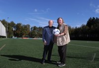 Fussball  International  FIFA Praesident Blatter (Schweiz) und Schauspieler Depardieu (Frankreich)