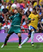 FUSSBALL Olympia 2012 FINALE: Brasilien - Mexiko