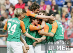 Fussball 1. Bundesliga: Bayern - Bremen, Jubel Bremen n. 2:0