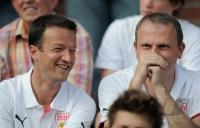 Fussball 1. Bundesliga  Saison 2010/2011  VfB Sportdirektoren Bobic und Schneider