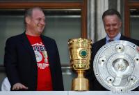 Fussball 1. Bundesliga: Meisterfeier FCB Marienplatz; Hoeness-Rummenigge