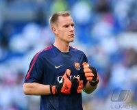 Fussball Primera Division El Clasico 14/15: Torwart Marc Andre ter Stegen (Barca)