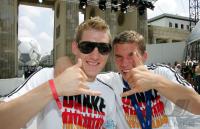Fussball WM 2006: Empfang Deutsche Fussball Nationalmannschaft