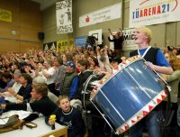 Basketball  2. Bundesliga 2003/2004; Jubel Aufstieg SV 03 Tuebingen