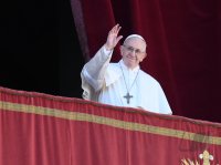 Rom; Papst Franziskus I. spricht den Urbi Et Orbi Segen