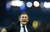 Fussball Champions League Finale 2015: JUBEL Trainer Luis Enrique (Barca)