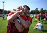 Fussball Relegation zur Regionalliga Sued  2024/2025   
TSG Balingen - Tuerk Guecue Friedberg
