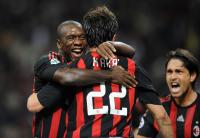 FUSSBALL INTERNATIONAL: AC Mailand - Lazio Rom, KAKA jubelt