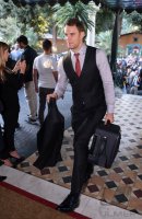 Fussball CHL  Saison 2014/2015: Ankunft FC Bayern Muenchen im Hotel