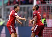 Fussball 1. Bundesliga Saison 21/22: FC Bayern Muenchen -  Hertha BSC Berlin